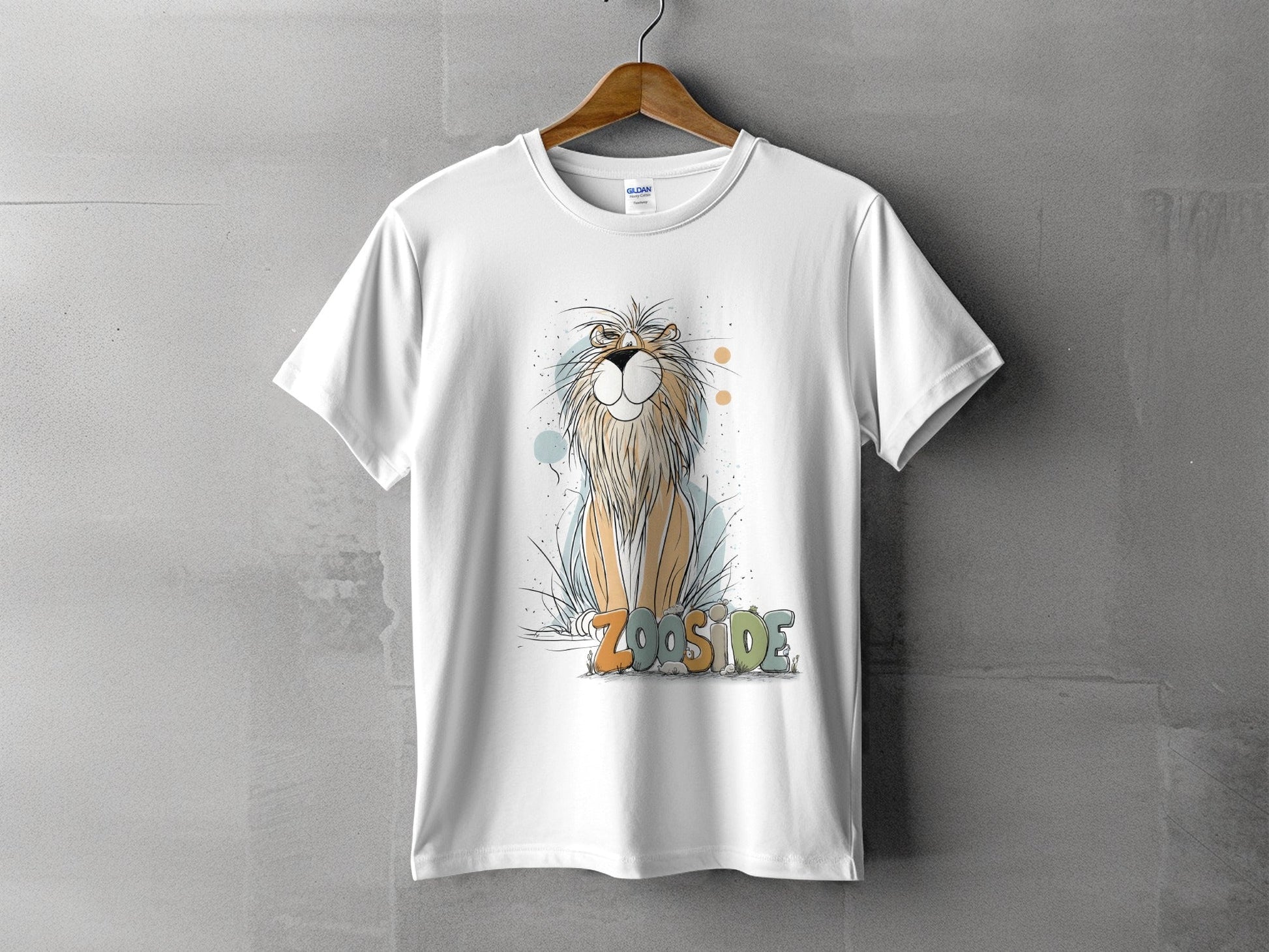 RMA APPAREL Zooside Lion Unisex T-Shirt Sizes S to 5XL T-Shirt - Zooside White T-Shirts - RMA APPAREL - Roclla Media Apparel Store
