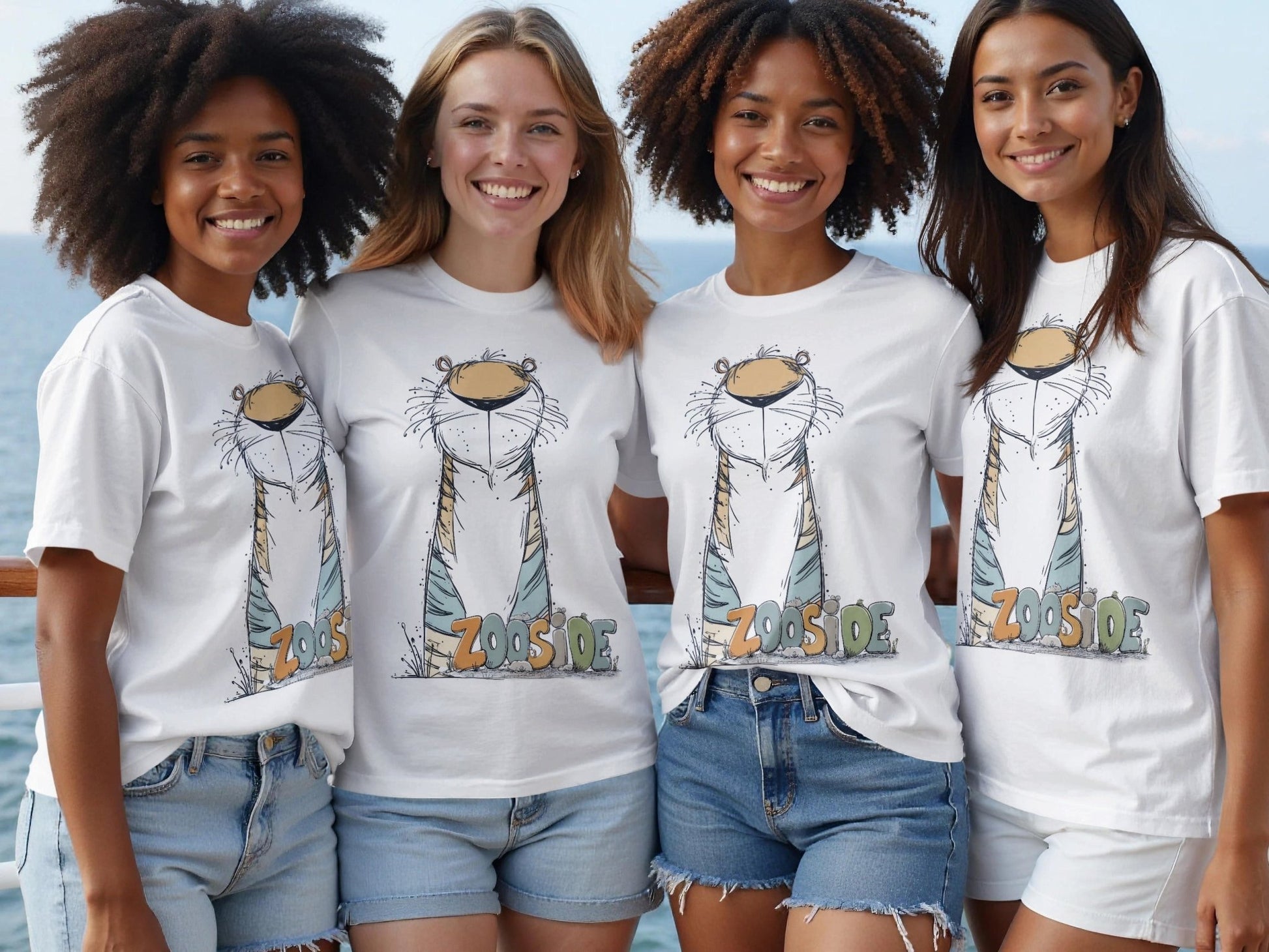 RMA APPAREL Zooside Tiger Wildlife Graphic Mens Sizes T-Shirt - Zooside White T-Shirts - RMA APPAREL - Roclla Media Apparel Store