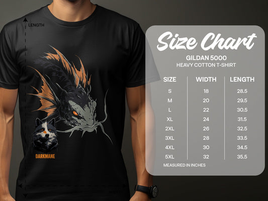Street Art Darkmane Wildlife Fish Graphic Unisex T-Shirt Sizes S - 5XL - Darkmane Black T-Shirt - RMA APPAREL - Roclla Media Apparel Store