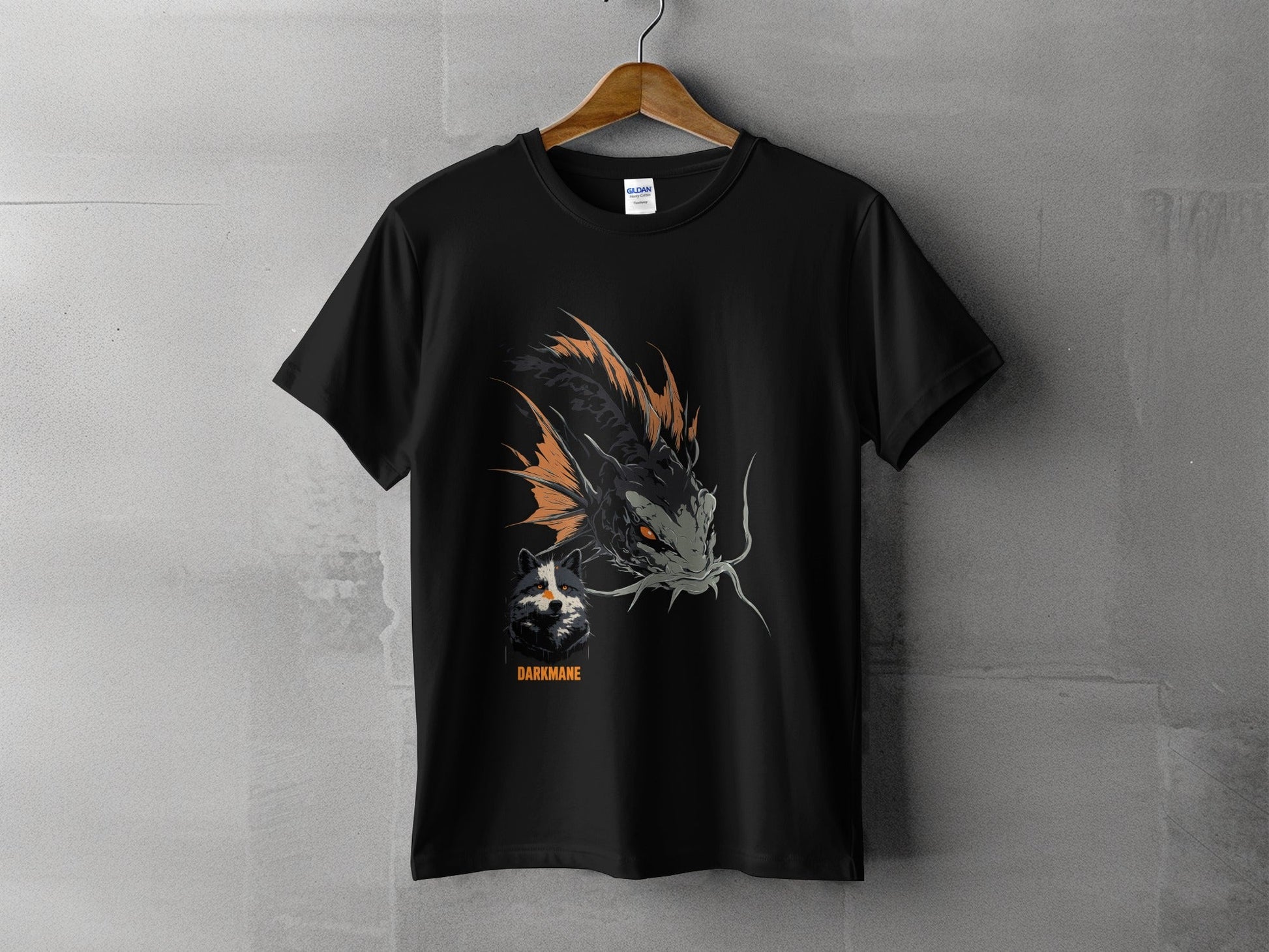 Street Art Darkmane Wildlife Fish Graphic Unisex T-Shirt Sizes S - 5XL - Darkmane Black T-Shirt - RMA APPAREL - Roclla Media Apparel Store