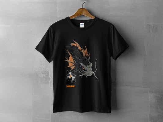 Street Art Darkmane Wildlife Fish Graphic Unisex T-Shirt Sizes S - 5XL - Darkmane Black T-Shirt - RMA APPAREL - Roclla Media Apparel Store