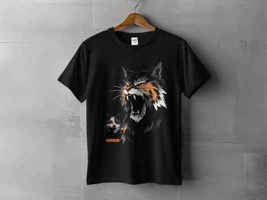 Street Art Darkmane Wildlife Graphic Unisex T-Shirt Sizes S - 5XL - Darkmane Black T-Shirt - RMA APPAREL - Roclla Media Apparel Store