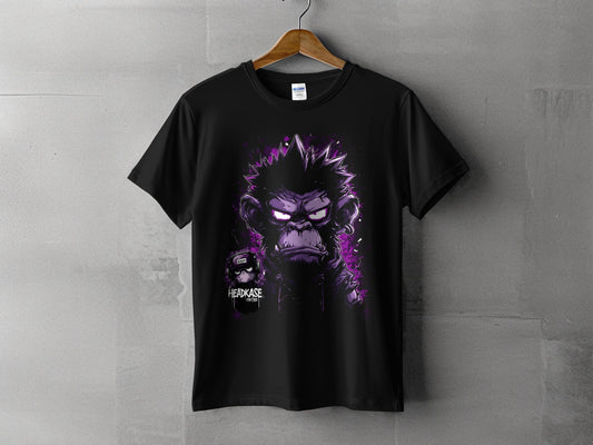 Street Art Headkase Gorilla Sizes S to 5XL Unisex T-Shirt - Headcase Crittrz Black T-Shirt - RMA APPAREL - Roclla Media Apparel Store