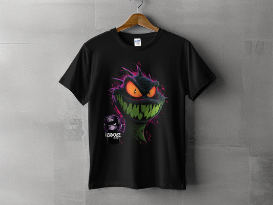 Street Art Reptile Urban Mens Womens Unisex T-Shirt Sizes - Headcase Crittrz Black T-Shirt - RMA APPAREL - Roclla Media Apparel Store