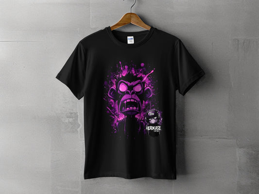 Street Art Urban Furious Monkey Sizes S to 5XL Unisex T-Shirt - Headcase Crittrz Black T-Shirt - RMA APPAREL - Roclla Media Apparel Store