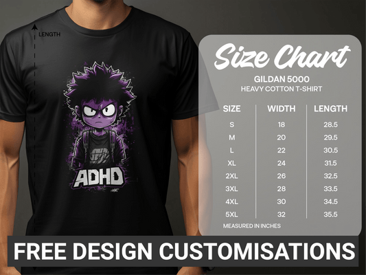 Urban Art Anime Style Graphic Mens Womens Unisex T-Shirt - ADHA Black T-Shirt - RMA APPAREL - Roclla Media Apparel Store